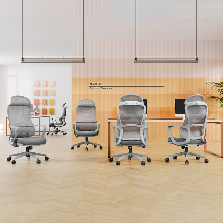 Stilvoller &amp; komfortabler Bürostuhl mit hoher Rückenlehne - minimalistisches, atmungsaktives Mesh &amp; erstklassige Lordosenstütze für das Homeoffice 