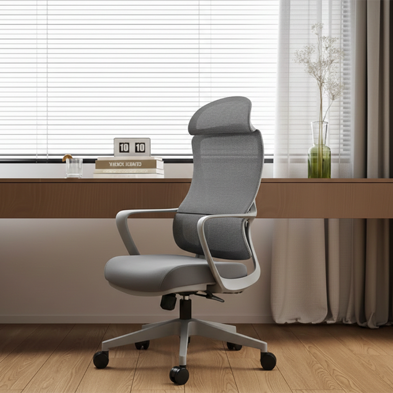 Stilvoller &amp; komfortabler Bürostuhl mit hoher Rückenlehne - minimalistisches, atmungsaktives Mesh &amp; erstklassige Lordosenstütze für das Homeoffice 