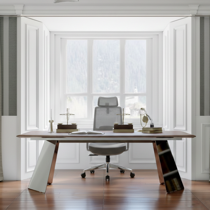 Ergonomic Adjustable Manager Desk Chair - Minimalist Durable High-Back Chair With 4D Adjustable Armrests & Silent Casters For Home Office