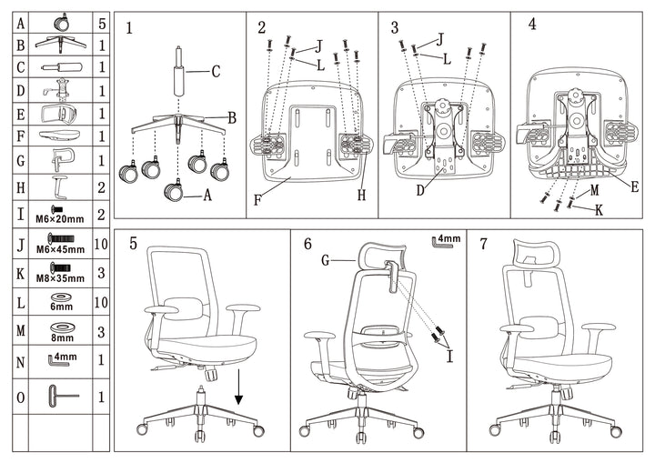 Ergonomischer, verstellbarer Manager-Drehstuhl – minimalistischer, langlebiger Hochlehner mit 4D-verstellbaren Armlehnen und leisen Rollen für das Homeoffice 