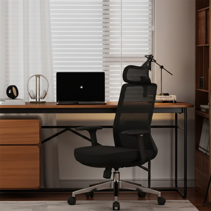 Premium Ergonomic High-Back Executive Desk Chair - Minimalist High-Back Chair With Adjustable Features & BIFMA Certified Casters For Home Office