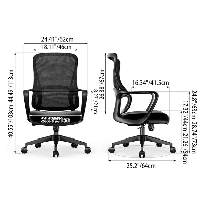 Experience Unmatched Comfort And Durability Desk Chair - Minimalist Mesh Backrest &amp; Comfortable, Durable For Long Hours For Home Office