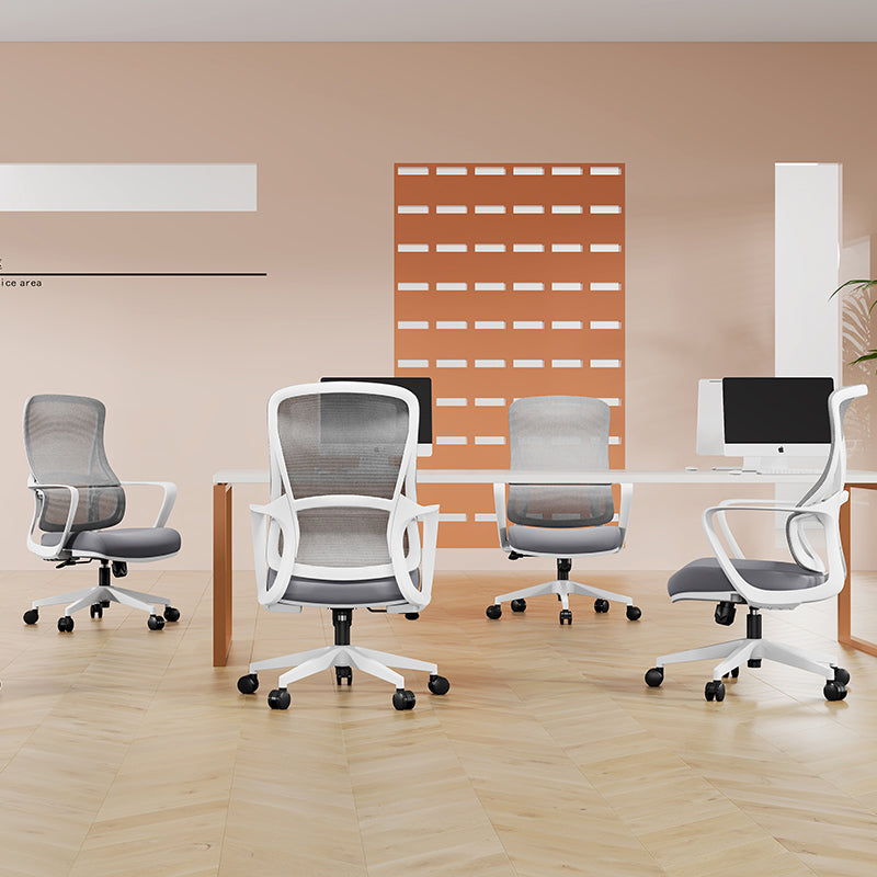 Memory-Schaum-Sitz &amp; atmungsaktive Netzrücken-Bürostuhl - Minimalistischer PU-Silent-Rollen &amp; Schmetterlingsfuß für das Homeoffice 