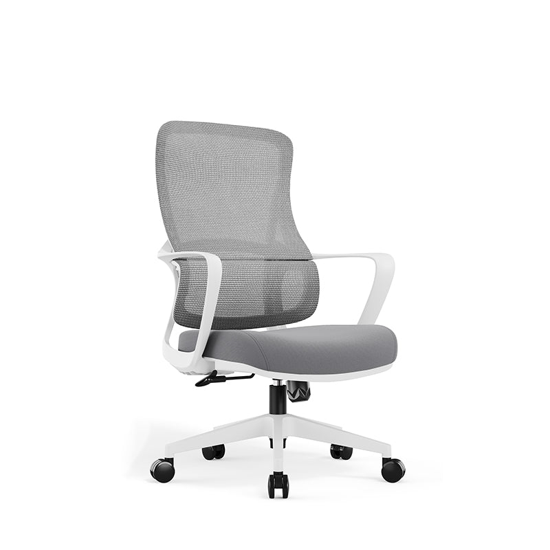 Memory-Schaum-Sitz &amp; atmungsaktive Netzrücken-Bürostuhl - Minimalistischer PU-Silent-Rollen &amp; Schmetterlingsfuß für das Homeoffice 