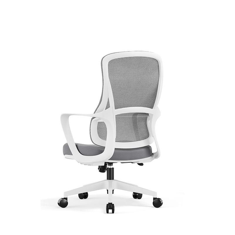 Memory-Schaum-Sitz &amp; atmungsaktive Netzrücken-Bürostuhl - Minimalistischer PU-Silent-Rollen &amp; Schmetterlingsfuß für das Homeoffice 