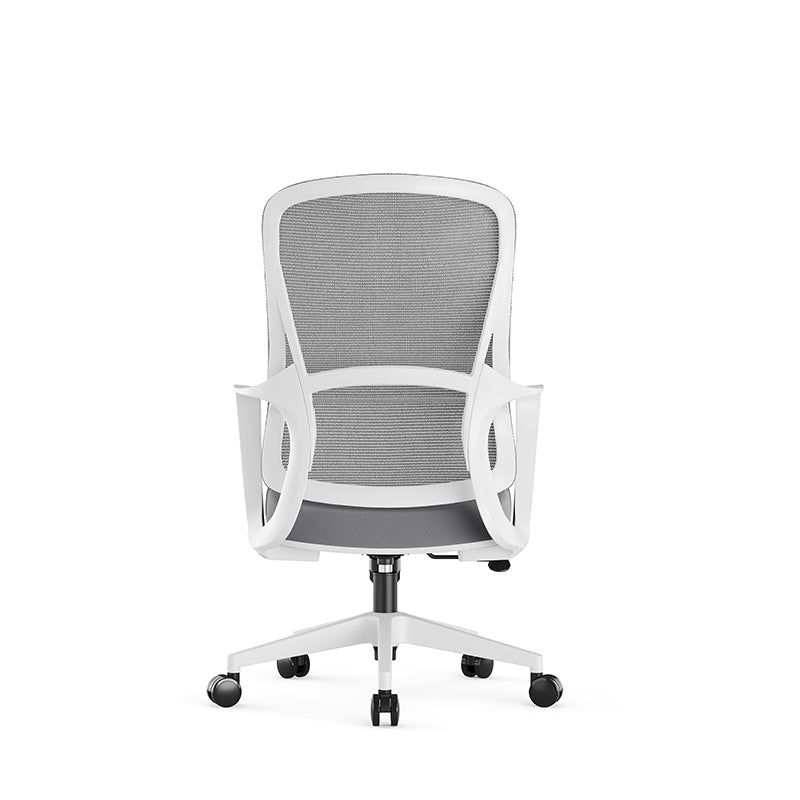 Memory-Schaum-Sitz &amp; atmungsaktive Netzrücken-Bürostuhl - Minimalistischer PU-Silent-Rollen &amp; Schmetterlingsfuß für das Homeoffice 
