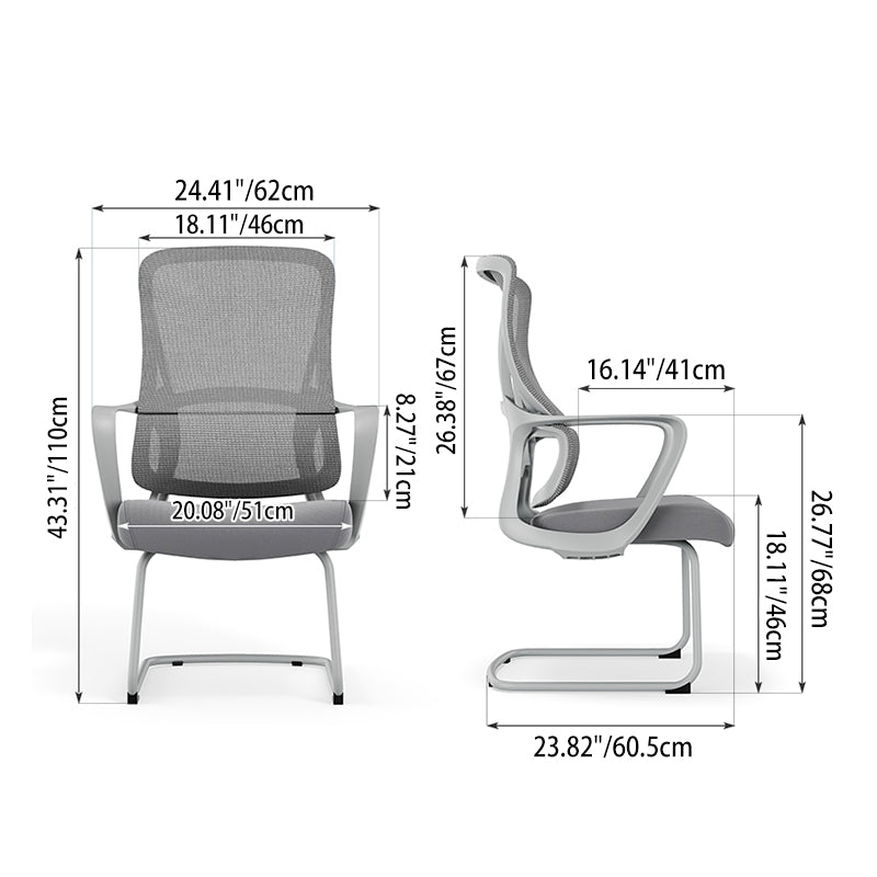 Premium Gray Executive Back Support &amp; Stylish Design Desk Chair - Minimalist Chair With Ergonomic Breathable Mesh For Home Office