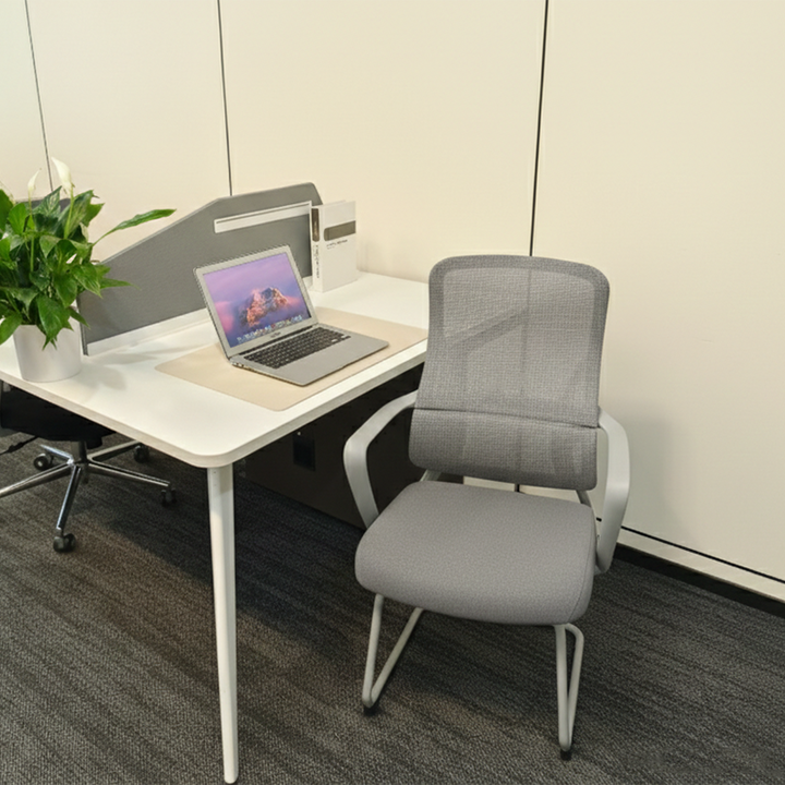 Premium Gray Executive Back Support & Stylish Design Desk Chair - Minimalist Chair With Ergonomic Breathable Mesh For Home Office