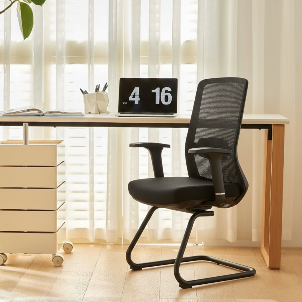 Verstellbare Lendenstütze Executive-Schreibtischstuhl – minimalistischer Stuhl mit atmungsaktivem Mesh und robustem Stahlrahmen für das Homeoffice 