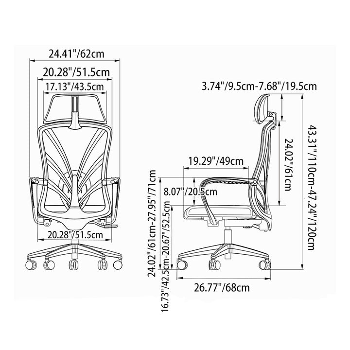 Silla de escritorio ergonómica con respaldo de pavo real y reposacabezas ajustable y soporte lumbar - silla de descanso minimalista con reclinación de 150° y esponja de alta densidad para máxima comodidad para oficina en casa 