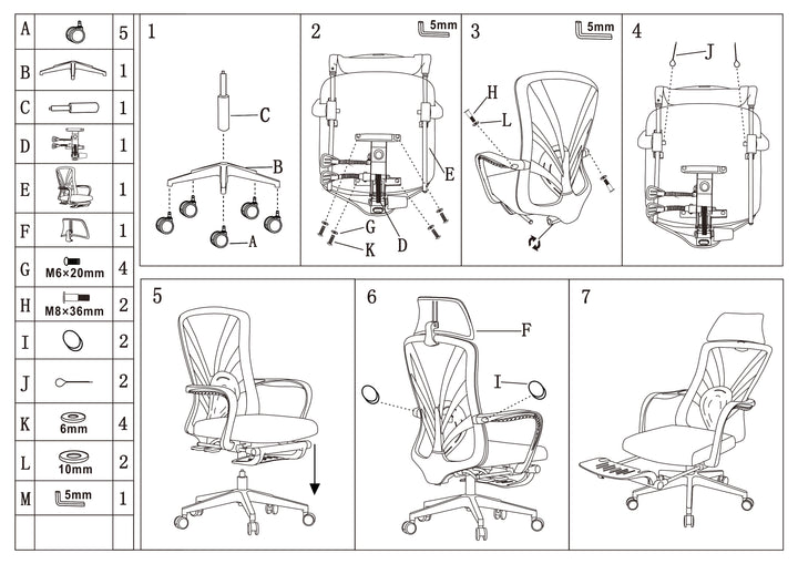 Verstellbarer Schreibtischstuhl mit Pfauenrückenlehne - Minimalistisches ergonomisches Design, 150° Liegefunktion, atmungsaktives Netzgewebe &amp; SGS-zertifizierte Gasdruckfeder fürs Homeoffice 
