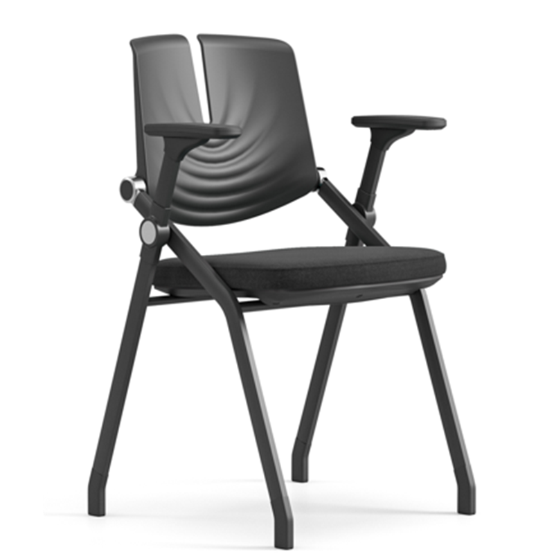 Ergonomischer klappbarer Schreibtischstuhl für Komfort &amp; Langlebigkeit – minimalistischer Stuhl mit weißem Rahmen, verstellbarer Rückenlehne &amp; geräuscharmen Rollen für das Homeoffice 