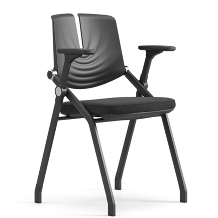 Ergonomischer klappbarer Schreibtischstuhl für Komfort &amp; Langlebigkeit – minimalistischer Stuhl mit weißem Rahmen, verstellbarer Rückenlehne &amp; geräuscharmen Rollen für das Homeoffice 