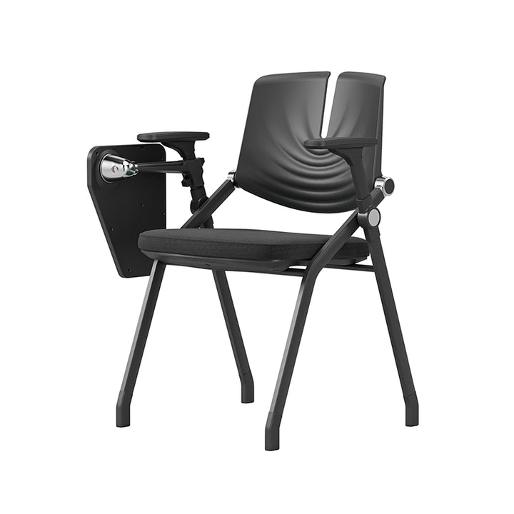 Premium High-Density Sponge Ergonomic Desk Chair - Minimalist Foldable Chair With Adjustable Armrests &amp; Writing Board For Home Office
