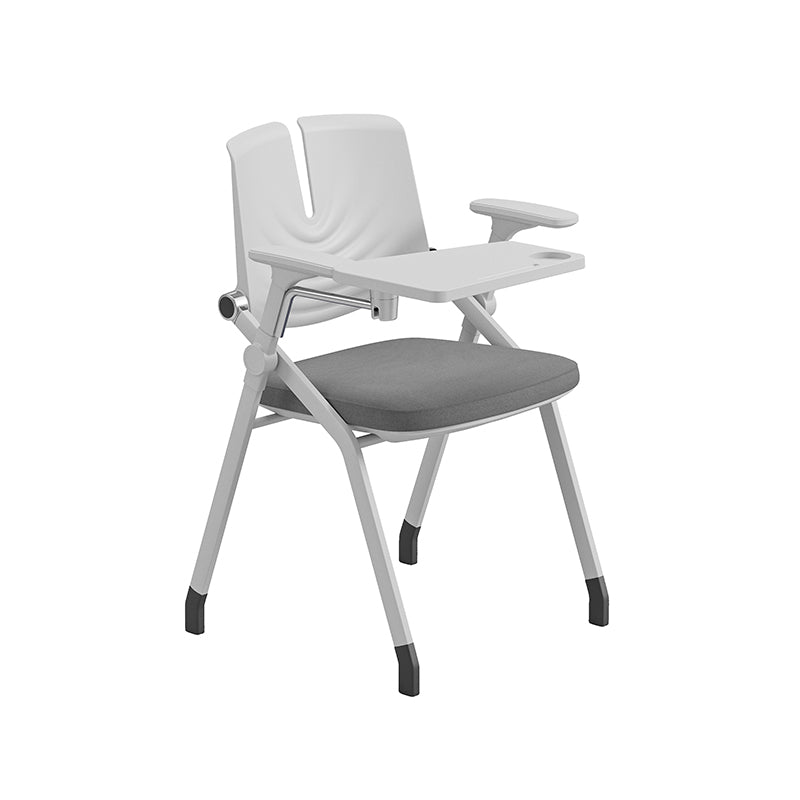 Platzsparender klappbarer Schreibtischstuhl mit 180° drehbarer Schreibplatte – minimalistisches Design, leise Rollen und verstellbare Armlehnen, komfortabel und praktisch fürs Homeoffice 