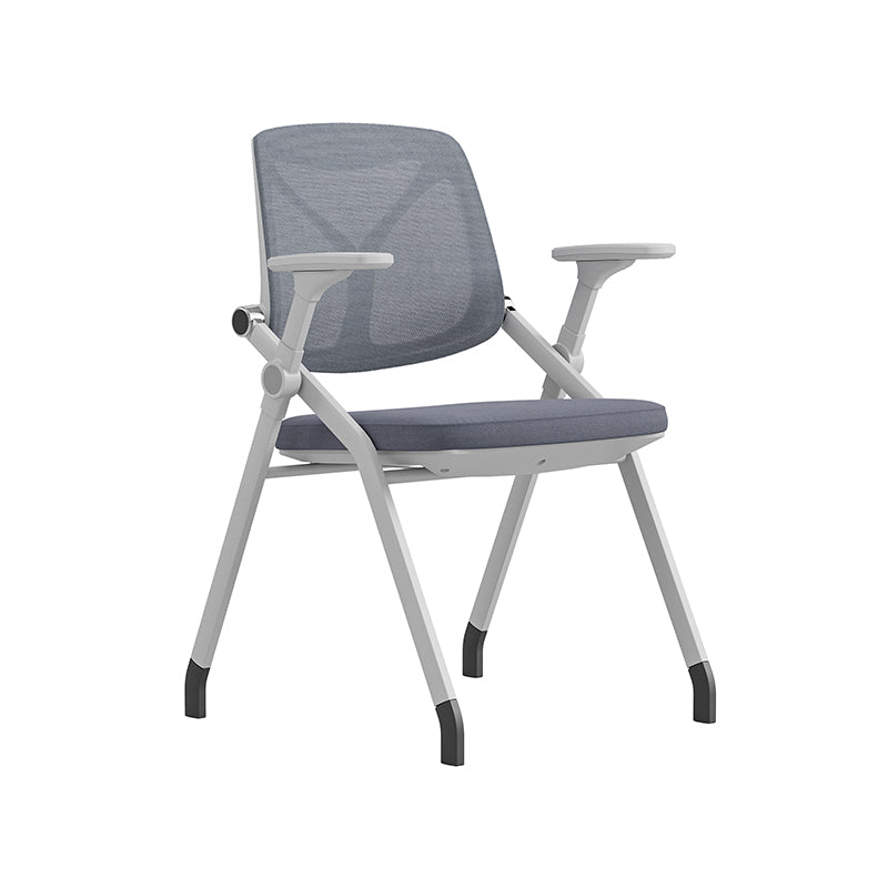 Modern PP Armrest &amp; Mesh Back Ergonomic Folding Desk Chair - Minimalist High-Density Sponge Seat &amp; Durable Frame For Home Office