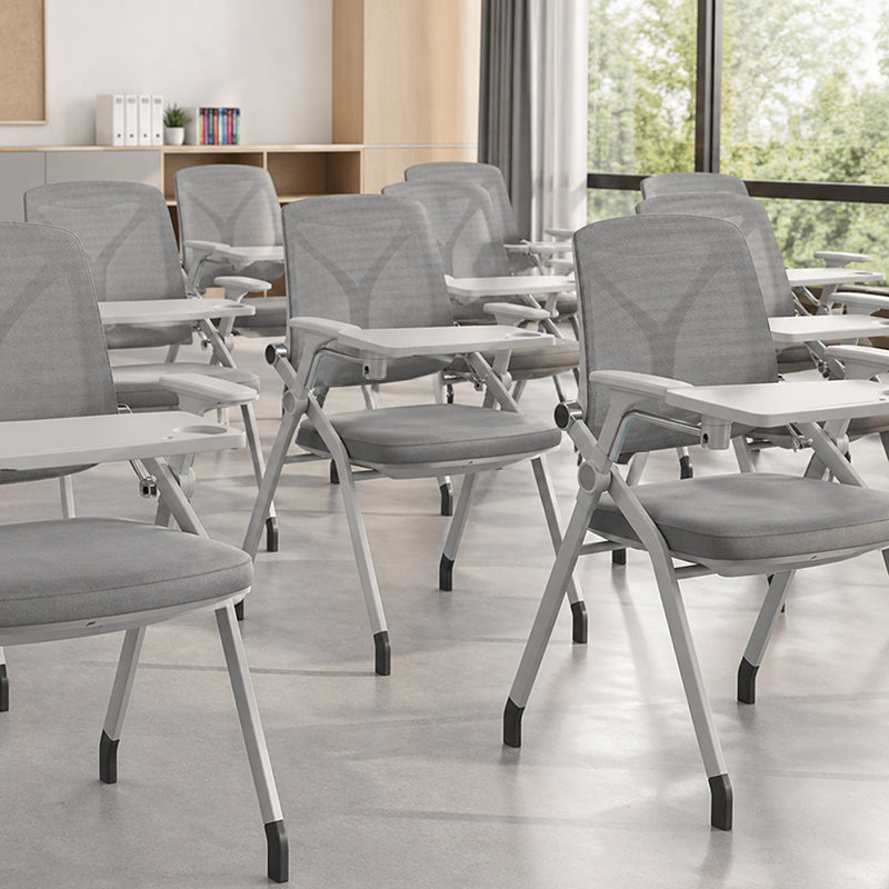 Multi-Function Adjustable Armrests &amp; Foldable Design Desk Chair - Minimalist Office Chair With 180° Flip Desk &amp; Ergonomic Support For Home Office