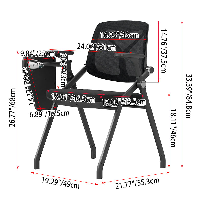 Stylish And Foldable Office Desk Chair - Minimalist Multifunctional Ergonomic Features And High-Density Sponge Seat For Home Office