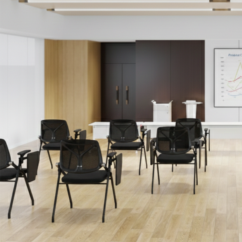 Stylish And Foldable Office Desk Chair - Minimalist Multifunctional Ergonomic Features And High-Density Sponge Seat For Home Office