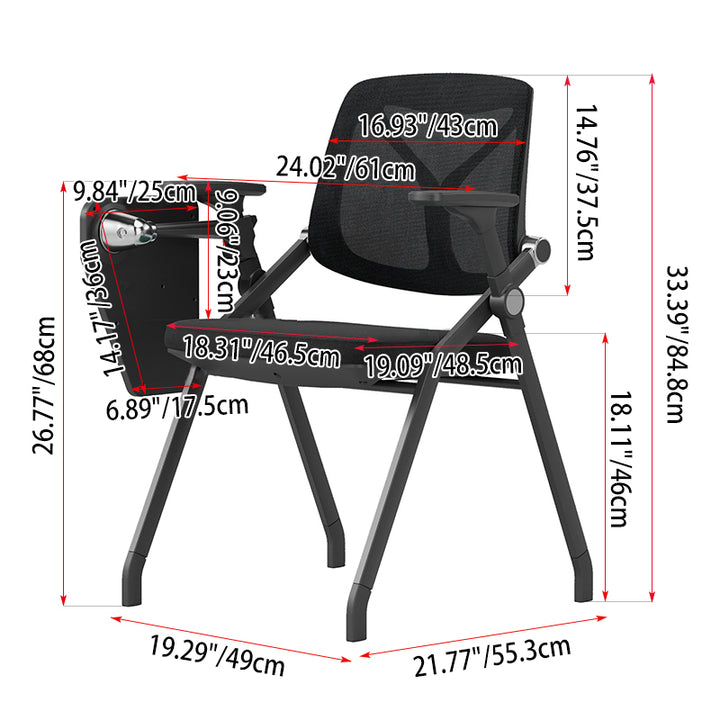 Comfortable Ergonomic Office Desk Chair - Minimalist Premium Mesh Back, Adjustable Armrests & Flip-Up Seat, Durable Frame For Home Office