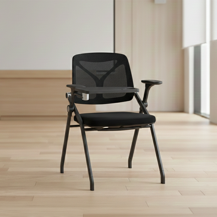 Comfortable Ergonomic Office Desk Chair - Minimalist Premium Mesh Back, Adjustable Armrests & Flip-Up Seat, Durable Frame For Home Office