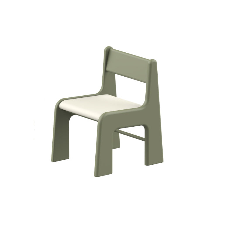 Silla de estudio infantil tapizada de madera de haya - Asiento nórdico para niños pequeños con respaldo alto, cojín suave y bordes redondeados para sala de estar 