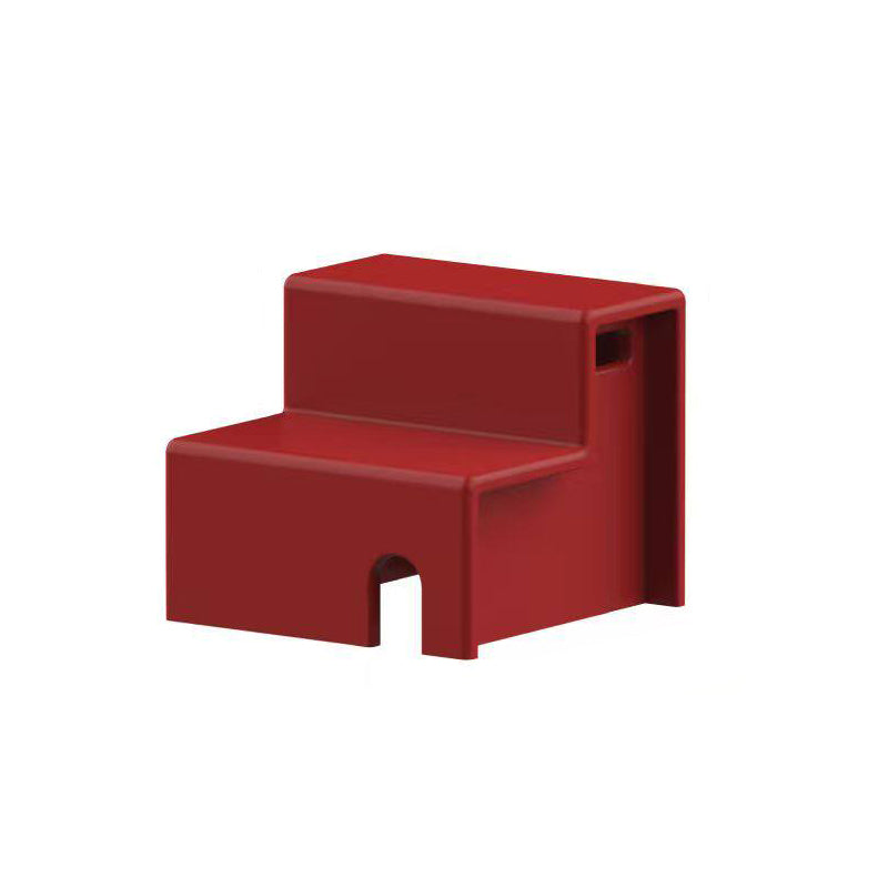 Beech Wood Cherry Wood Stable 2-Step Toddler Stool Kids Footstool - Nordic Stool With Rounded Corners &amp; Easy-Carry Handles For Living Room