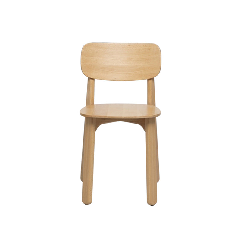 Premium Modern Natural Wood Grain Solid Beech Wood Dining Chair - Minimalist Curved Ergonomic Backrest, Reinforced Frame, Stable Legs &amp; Non-Slip Foot Pads For Dining Room