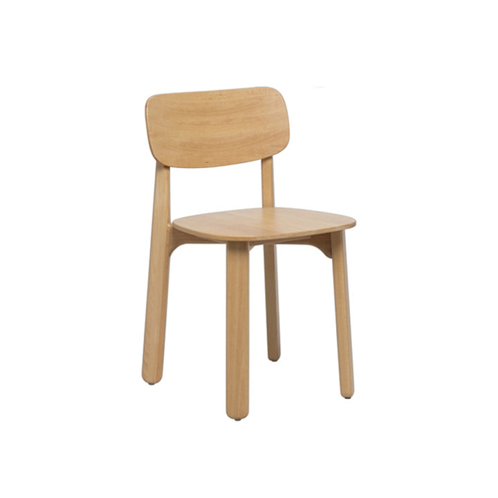 Premium Modern Natural Wood Grain Solid Beech Wood Dining Chair - Minimalist Curved Ergonomic Backrest, Reinforced Frame, Stable Legs &amp; Non-Slip Foot Pads For Dining Room