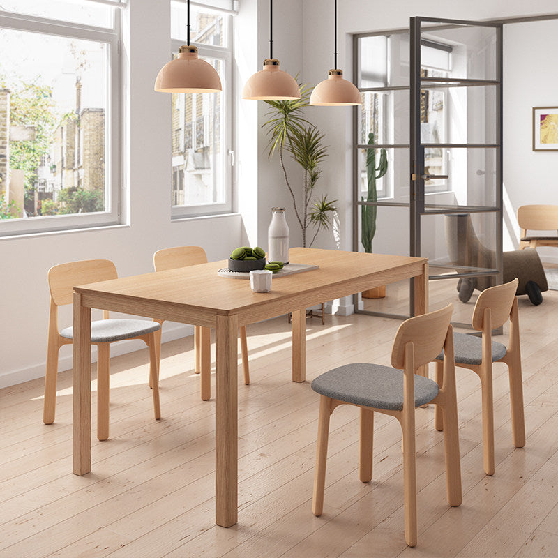 Curved Ergonomic Backrest Soft Padded Cushion Seat Solid Beech Wood Dining Chair - Minimalist Natural Wood Grain Reinforced Stable Frame &amp; Non-Slip Floor-Protective Feet For Dining Room