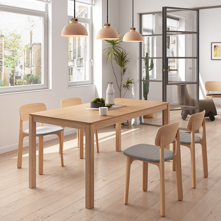 Curved Ergonomic Backrest Soft Padded Cushion Seat Solid Beech Wood Dining Chair - Minimalist Natural Wood Grain Reinforced Stable Frame &amp; Non-Slip Floor-Protective Feet For Dining Room