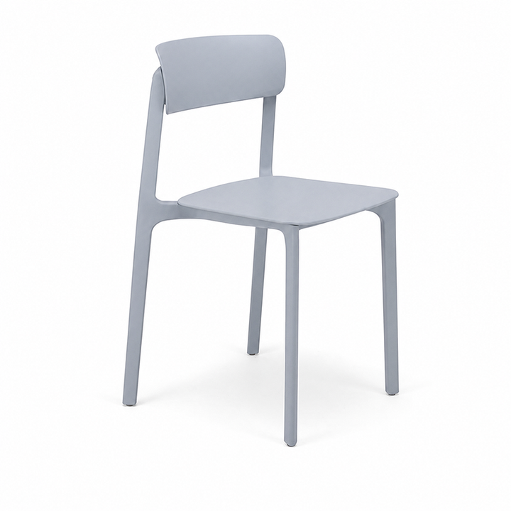 Wearesistant Stackable Lightweight PP Plastic Dining Chair - Nordic Side Chair With Ergonomic Curved Back Stable Chair For Living Room