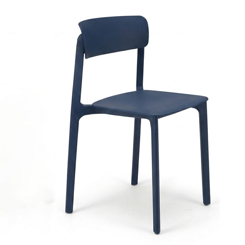 Wearesistant Stackable Lightweight PP Plastic Dining Chair - Nordic Side Chair With Ergonomic Curved Back Stable Chair For Living Room