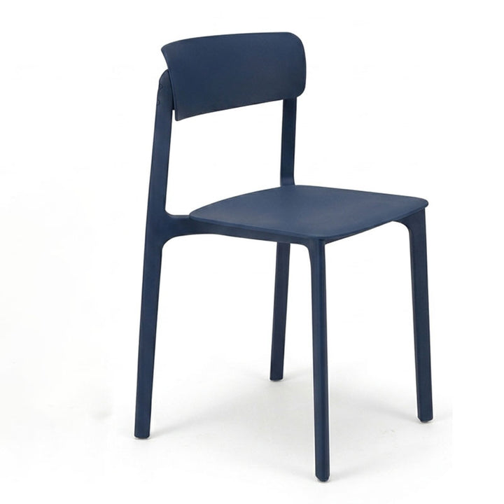 Wearesistant Stackable Lightweight PP Plastic Dining Chair - Nordic Side Chair With Ergonomic Curved Back Stable Chair For Living Room