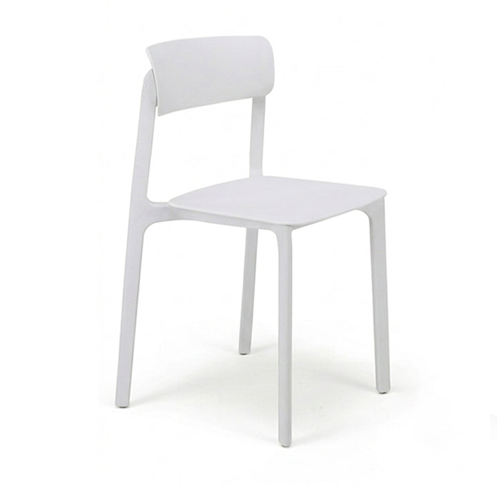 Wearesistant Stackable Lightweight PP Plastic Dining Chair - Nordic Side Chair With Ergonomic Curved Back Stable Chair For Living Room