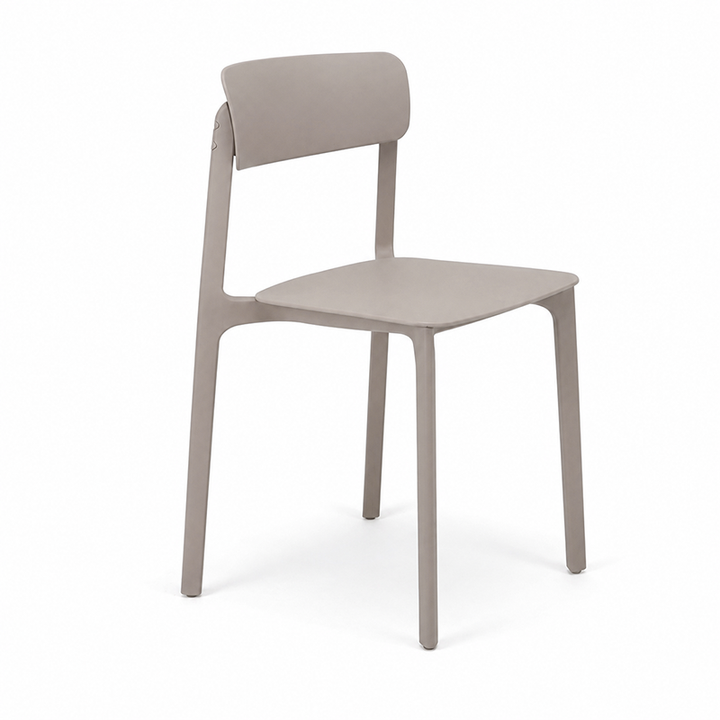 Wearesistant Stackable Lightweight PP Plastic Dining Chair - Nordic Side Chair With Ergonomic Curved Back Stable Chair For Living Room