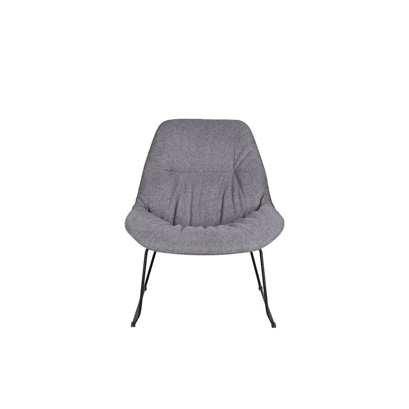Thick High-Density Sponge Cushion &amp; Sturdy Sled Steel Frame Accent Chair - Nordic Ergonomic Curved Back, Comfort Lounge Reading Chair For Living Room