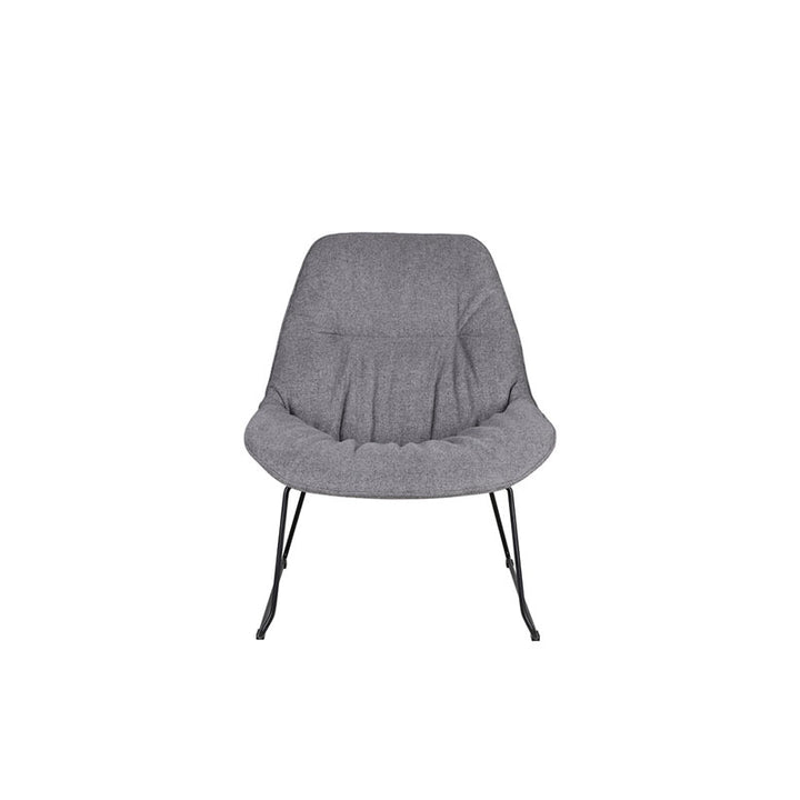 Thick High-Density Sponge Cushion &amp; Sturdy Sled Steel Frame Accent Chair - Nordic Ergonomic Curved Back, Comfort Lounge Reading Chair For Living Room