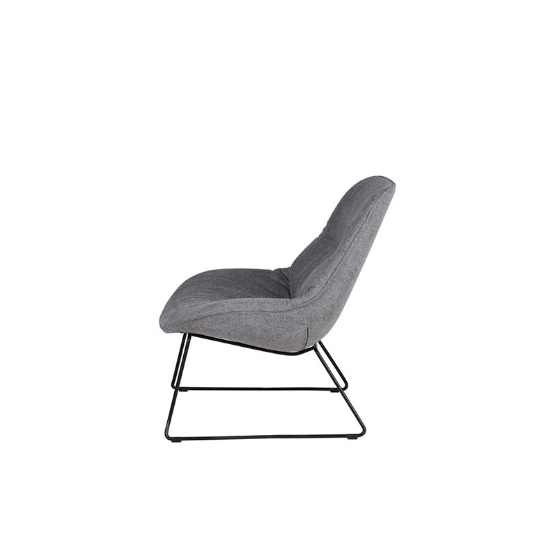 Thick High-Density Sponge Cushion &amp; Sturdy Sled Steel Frame Accent Chair - Nordic Ergonomic Curved Back, Comfort Lounge Reading Chair For Living Room