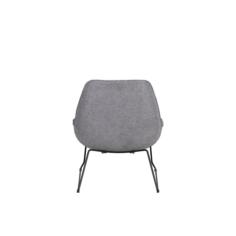 Thick High-Density Sponge Cushion &amp; Sturdy Sled Steel Frame Accent Chair - Nordic Ergonomic Curved Back, Comfort Lounge Reading Chair For Living Room