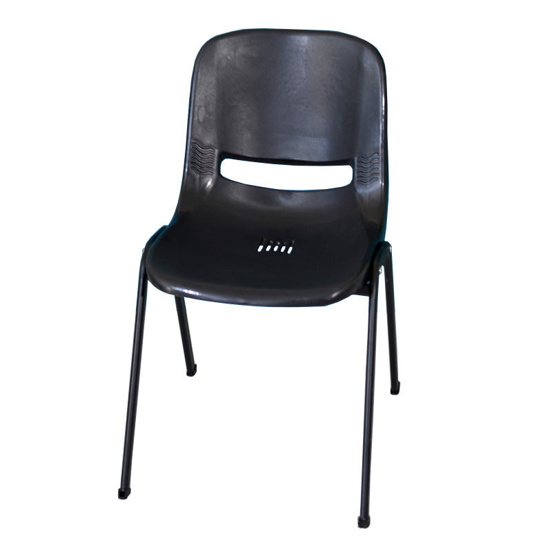 Modern Minimalist PP & Steel Square Desk Chair With Ventilated Backrest For Study & Home Office