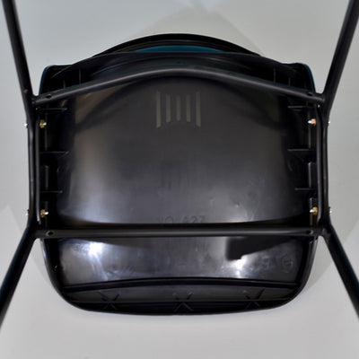 Modern Minimalist PP & Steel Square Desk Chair With Ventilated Backrest For Study & Home Office