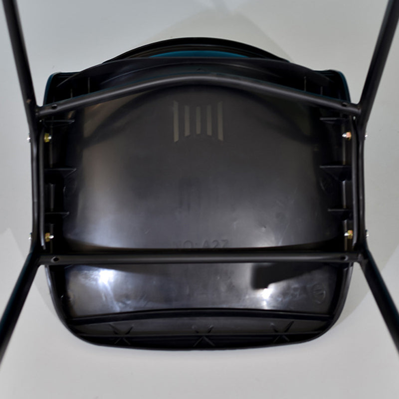 Modern Minimalist PP & Steel Square Desk Chair With Ventilated Backrest For Study & Home Office
