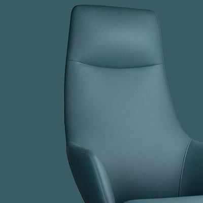 Modern Minimalist Leather Aluminum Alloy Rectangular Desk Chair Adjustable Rotating With Backrest And Armrests For Home Office And Study