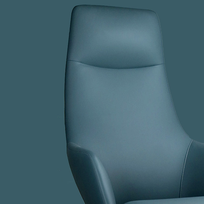 Modern Minimalist Leather Aluminum Alloy Rectangular Desk Chair Adjustable Rotating With Backrest And Armrests For Home Office And Study