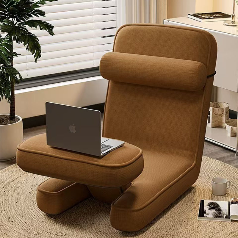 Sofa paresseux en coton-lin à simplicité moderne, carré, tatami avec dossier réglable et table pliable pour chambre et fenêtre en baie 