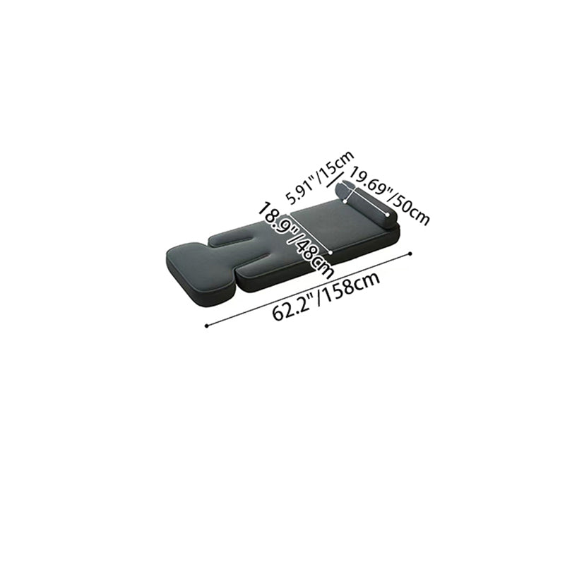 Modern Simplicity Cotton-Linen Square Lazy Sofa Tatami With Adjustable Backrest & Foldable Table For Bedroom & Bay Window