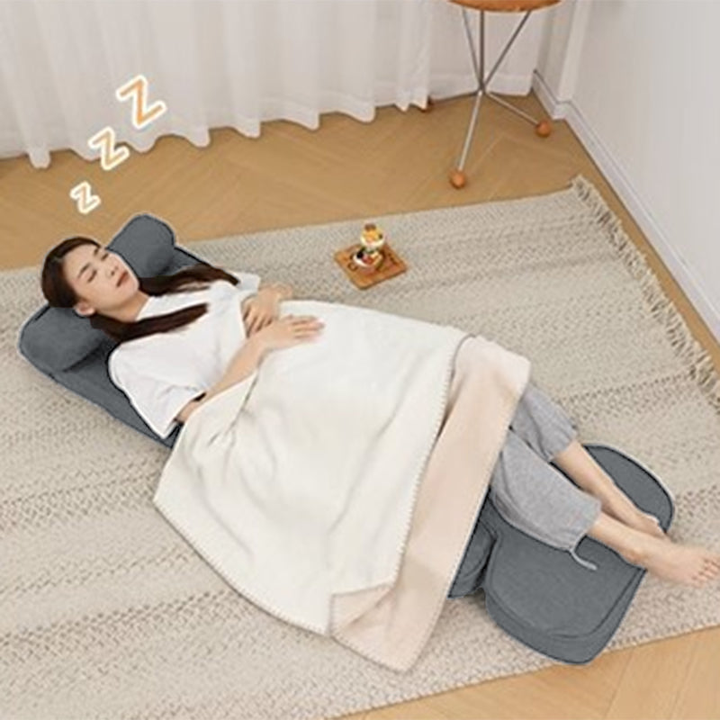 Sofa paresseux en coton-lin à simplicité moderne, carré, tatami avec dossier réglable et table pliable pour chambre et fenêtre en baie 