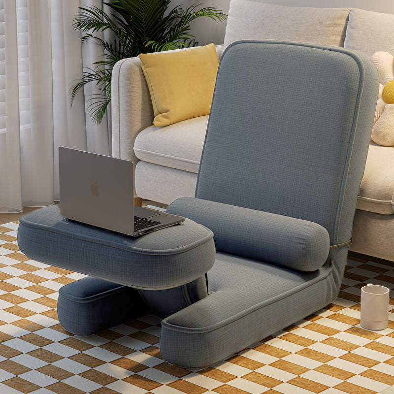 Sofa paresseux en coton-lin à simplicité moderne, carré, tatami avec dossier réglable et table pliable pour chambre et fenêtre en baie 