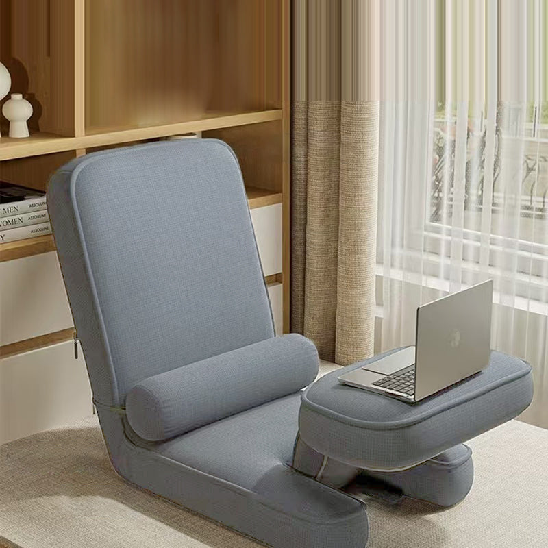 Sofa paresseux en coton-lin à simplicité moderne, carré, tatami avec dossier réglable et table pliable pour chambre et fenêtre en baie 